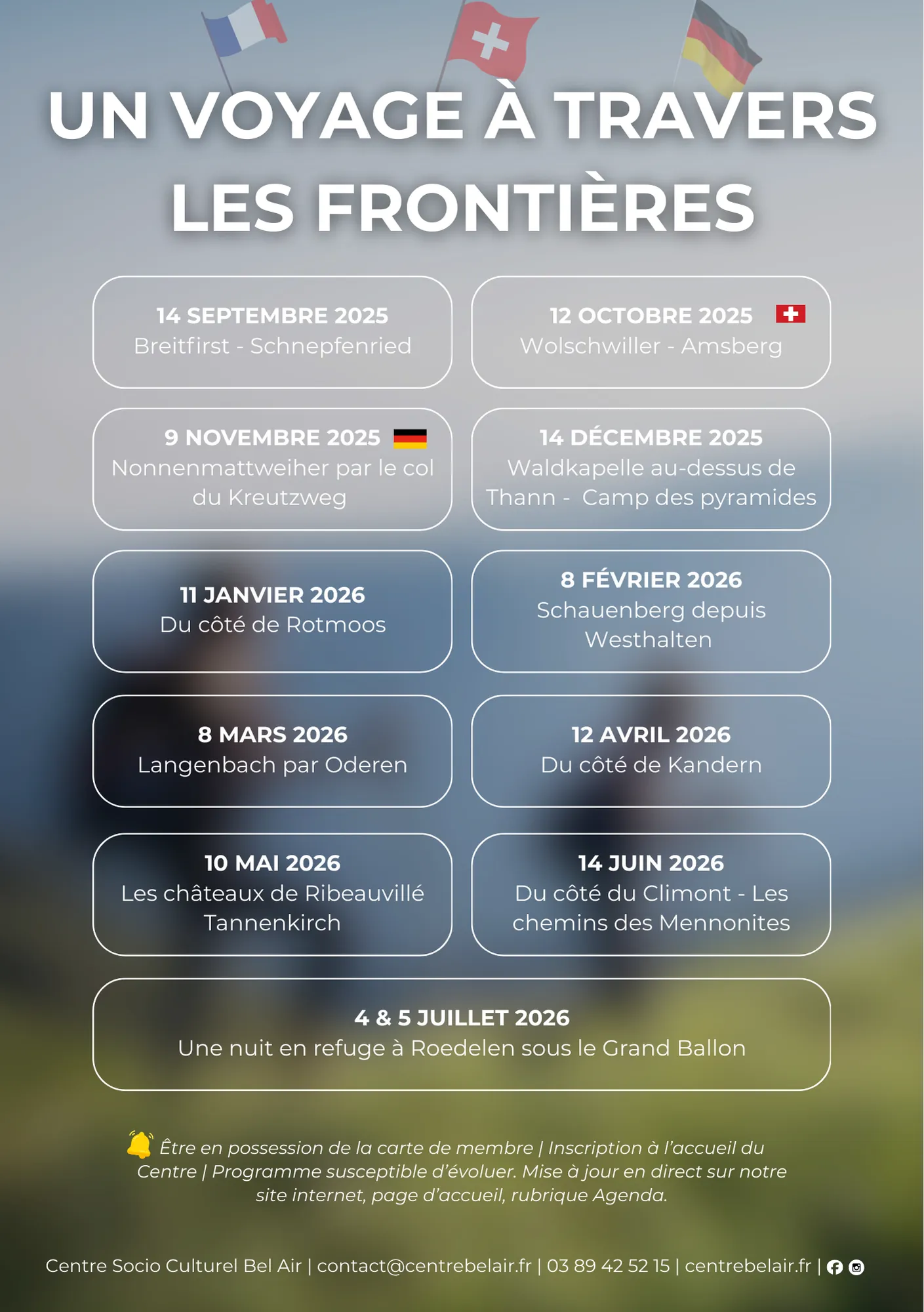 randonnée, montagne, rando, plein air, centre socioculturel
