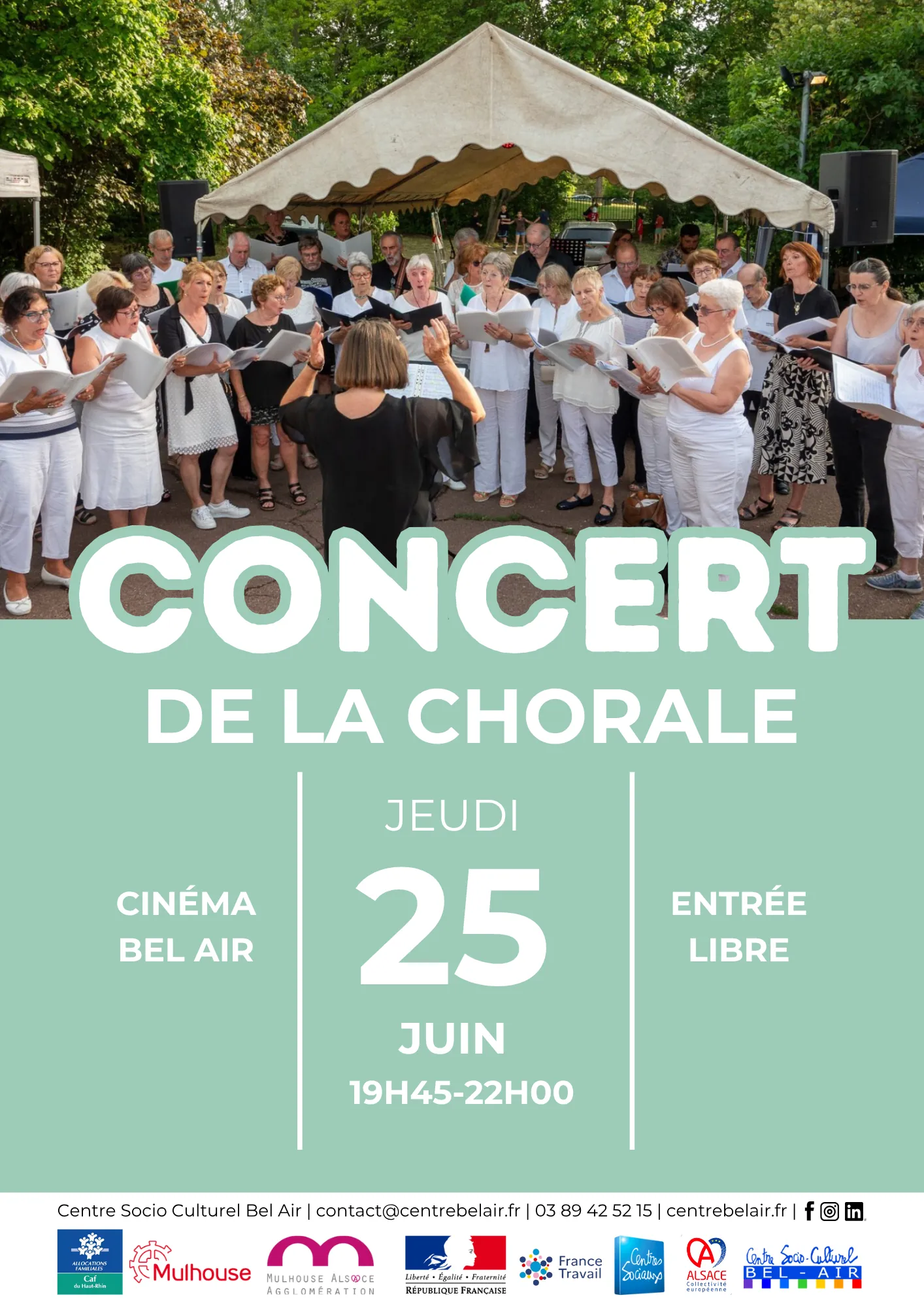 Concert chorale, mulhouse, centre socio culturel bel air